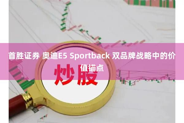 首胜证券 奥迪E5 Sportback 双品牌战略中的价值锚点