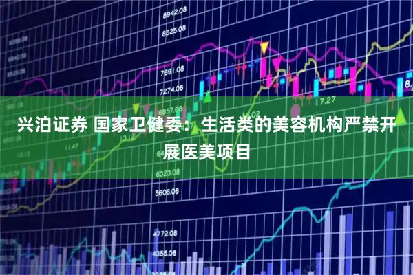 兴泊证券 国家卫健委：生活类的美容机构严禁开展医美项目