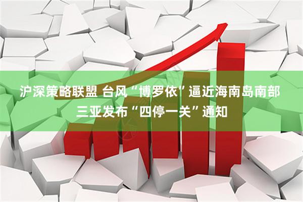 沪深策略联盟 台风“博罗依”逼近海南岛南部 三亚发布“四停一关”通知